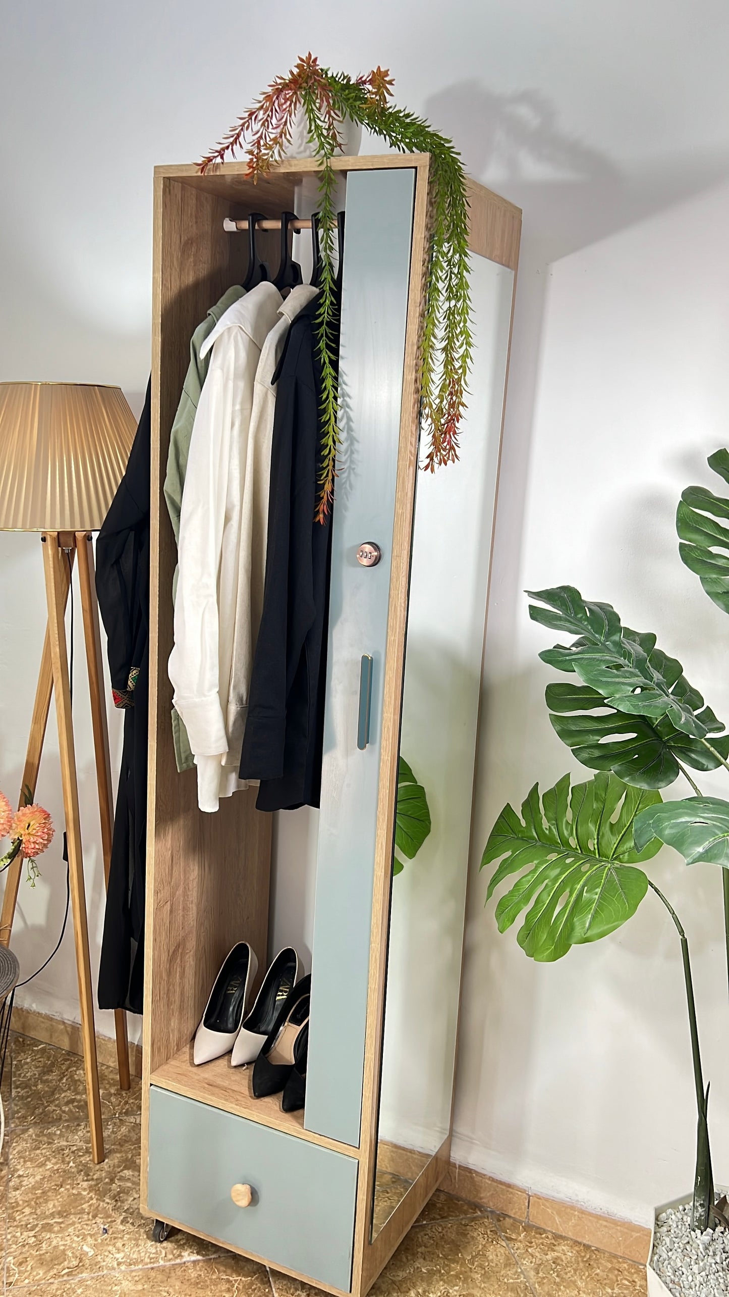 خزانة مبتكرة تجمع بين الأناقة والعملية: تنظيم آمن ومتعدد الوظائف مع توفير مثالي للمساحة